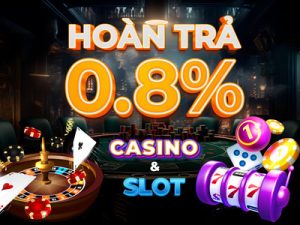 0.8% hoàn trả tại casino trực tuyến & slot game